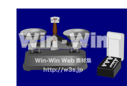 上皿天秤のCG・イラスト素材 W-020730
