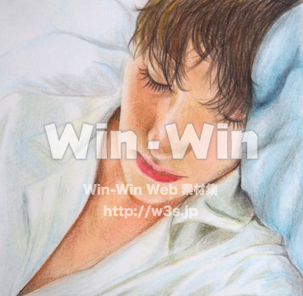 寝顔のCG・イラスト素材 W-020608