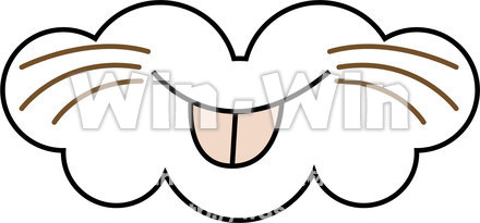 お面　タイガーマスクの口のCG・イラスト素材 W-020237