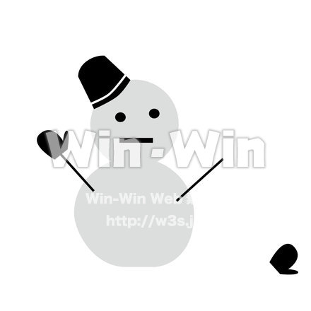 雪だるま②のCG・イラスト素材 W-020872