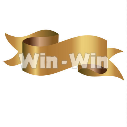 金色りぼんのCG・イラスト素材 W-021477