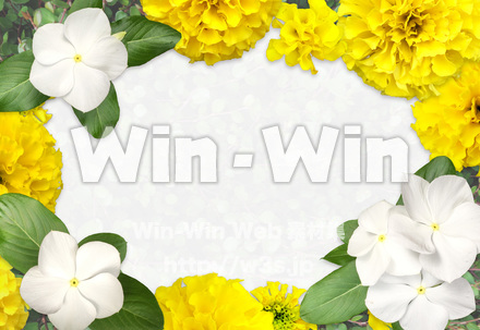 花フレームの写真素材 W-021234