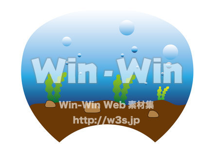 海の中のCG・イラスト素材 W-020018