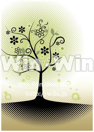 木の下で休んでいる男女のCG・イラスト素材 W-020561