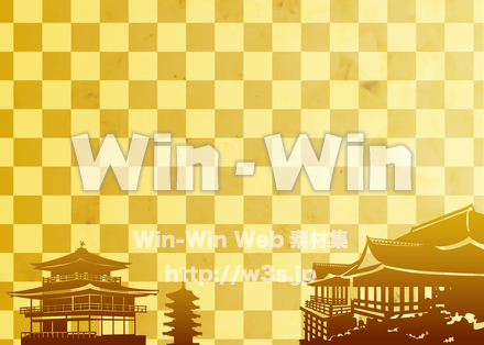 金箔京都風背景のCG・イラスト素材 W-021317