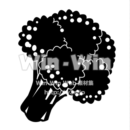 ブロッコリーのシルエット素材 W-021862