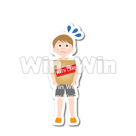 荷物を持つ女性のCG・イラスト素材 W-020163