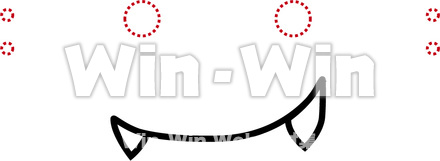 カブトムシお面口のCG・イラスト素材 W-020384