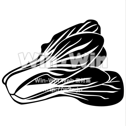 青梗菜のシルエット素材 W-021239