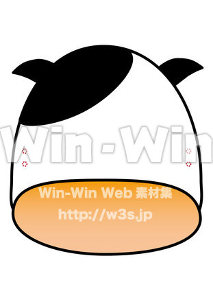 うしの顔のCG・イラスト素材 W-020327