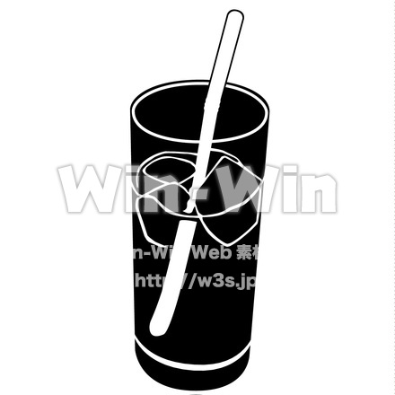ジュースのシルエット素材 W-021271