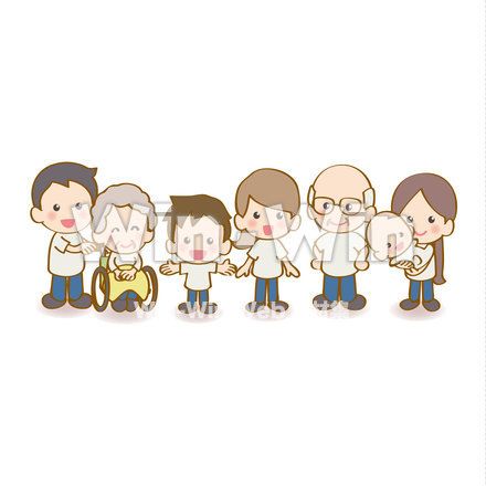 老若男女のCG・イラスト素材 W-021439