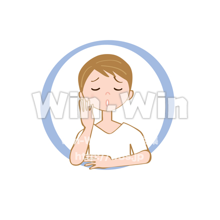 困っている女性のCG・イラスト素材 W-020171