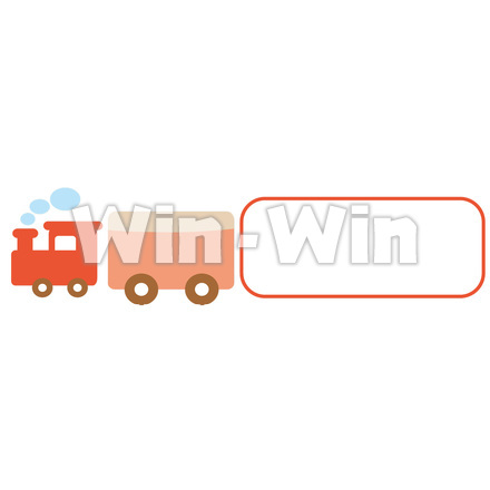 オレンジの汽車のCG・イラスト素材 W-021055