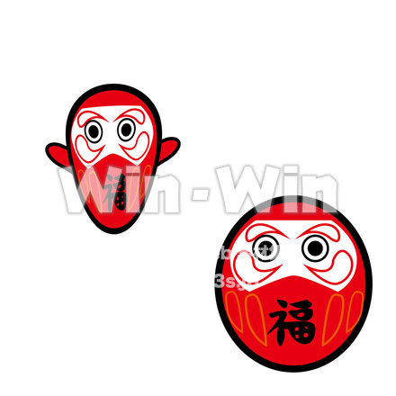 福だるまのCG・イラスト素材 W-020752