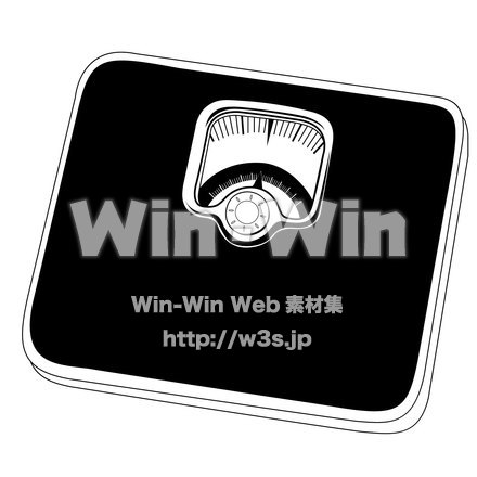 体重計のシルエット素材 W-021823