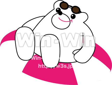 うきわとくまのCG・イラスト素材 W-020073