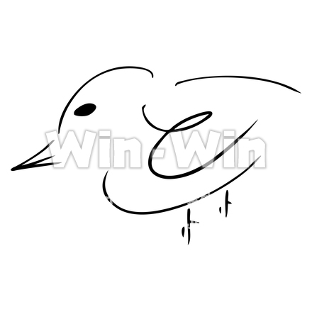 正月文字 - とりのシルエット素材 W-021382