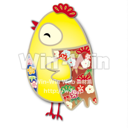 干支の酉です。のシルエット素材 W-021630