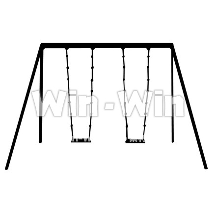 ブランコのシルエット素材 W-020456