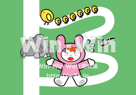 ことわざ「急がば回れ」の完成版のCG・イラスト素材 W-020832