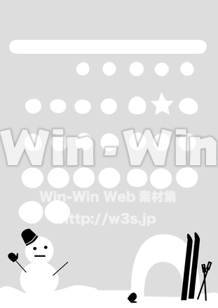 冬のイメージのシルエット素材 W-020921