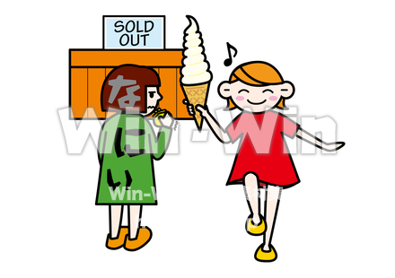 アイス食べたいのCG・イラスト素材 W-020803