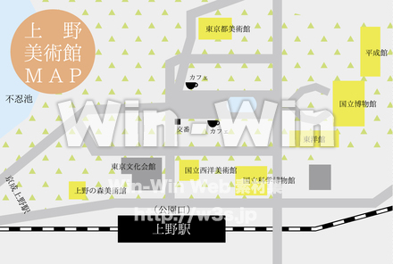 上野美術館MAPのCG・イラスト素材 W-020090