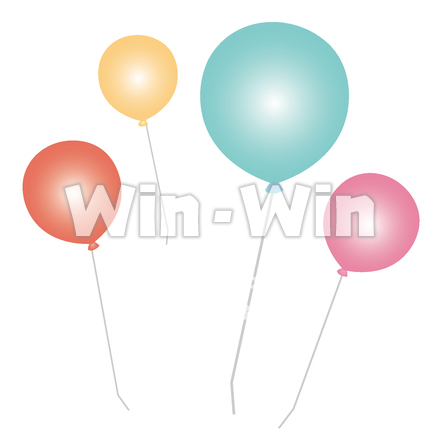 風船のCG・イラスト素材 W-020991