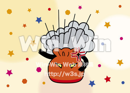 堪忍袋の緒が切れるのCG・イラスト素材 W-020892