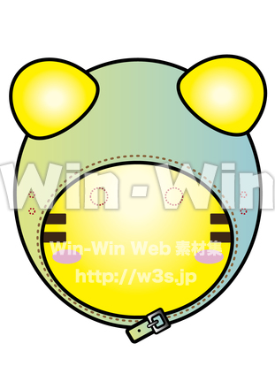 お面の輪郭のCG・イラスト素材 W-020317