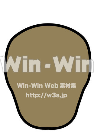 平成２８年さるのお面 輪郭のCG・イラスト素材 W-020243