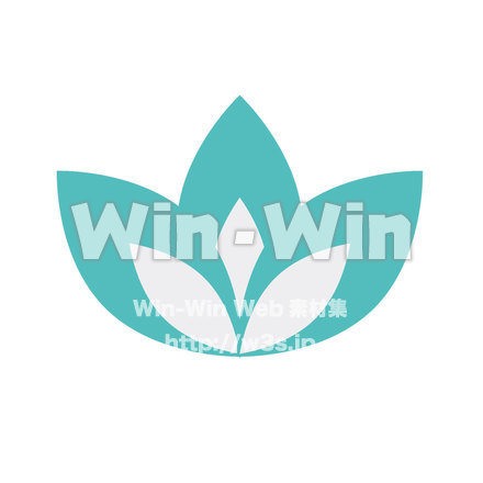 花のアイコンのCG・イラスト素材 W-021480