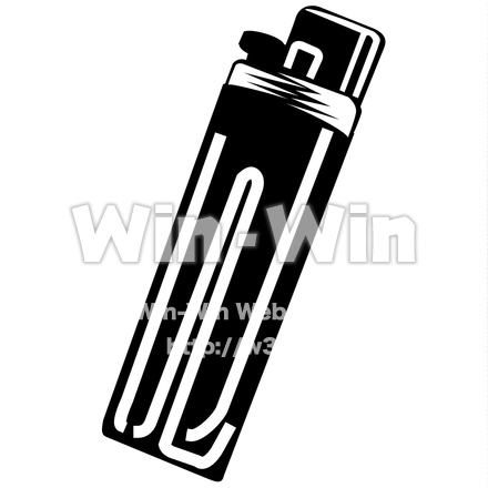 100円ライターのシルエット素材 W-021237