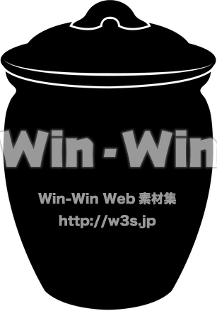 壷のシルエット素材 W-021767