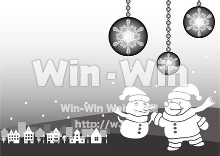 12月カレンダー背景のシルエット素材 W-021194