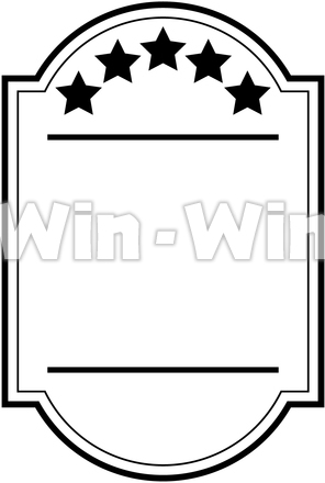 5つ星ラベルのシルエット素材 W-021899