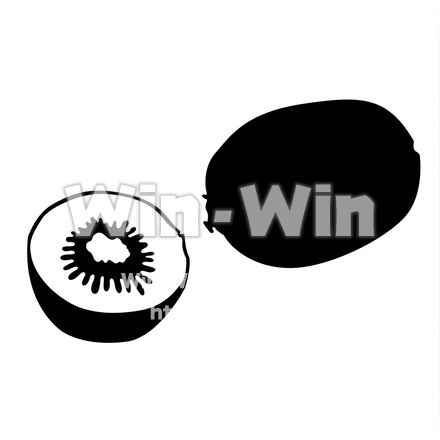 キウイのシルエット素材 W-021273