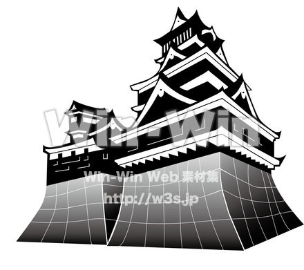 熊本城のCG・イラスト素材 W-021875