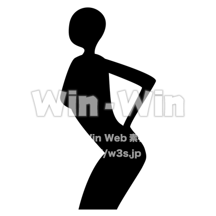 ボディのシルエット素材 W-020002