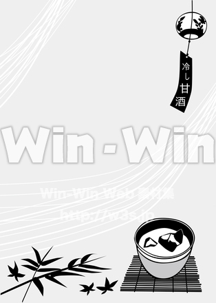 夏のイメージのシルエット素材 W-020925