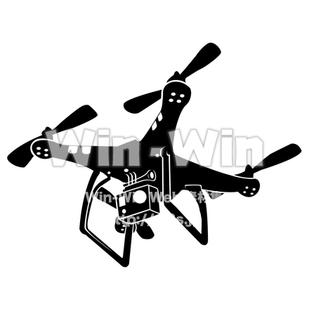 ドローンのシルエット素材 W-020206