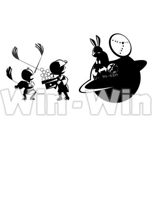 9月イラストのシルエット素材 W-021828