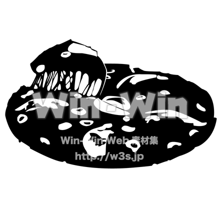 ピザのシルエット素材 W-020208