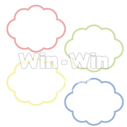 雲のようなフレームのCG・イラスト素材 W-021125