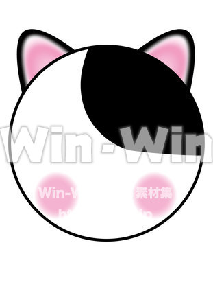 お面　ネコのCG・イラスト素材 W-020298