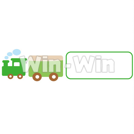 緑の汽車のCG・イラスト素材 W-021059
