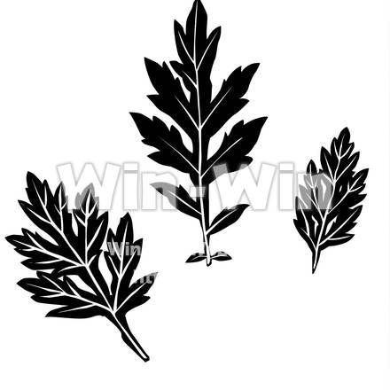 よもぎのシルエット素材 W-020620