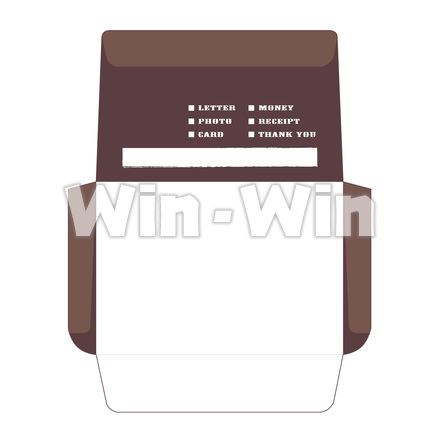 封筒展開図のCG・イラスト素材 W-020289