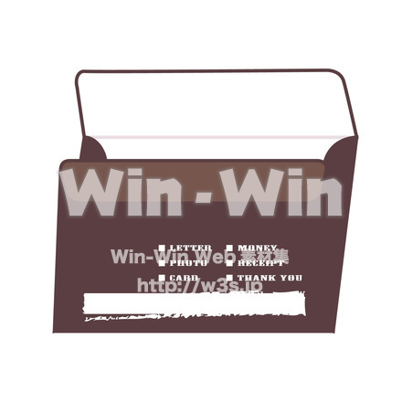 封筒組立図のCG・イラスト素材 W-020290